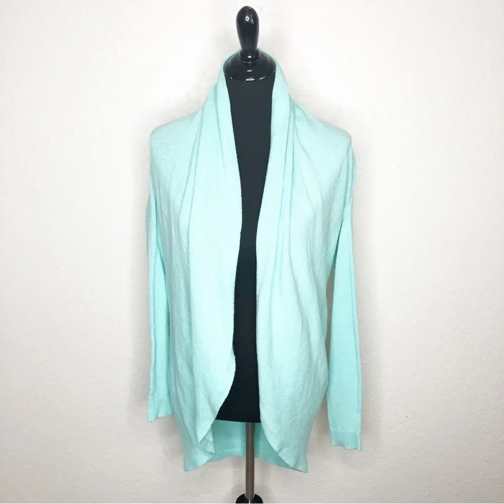 Lilly Pulitzer light blue green open front cardigan size Extra Small XS
